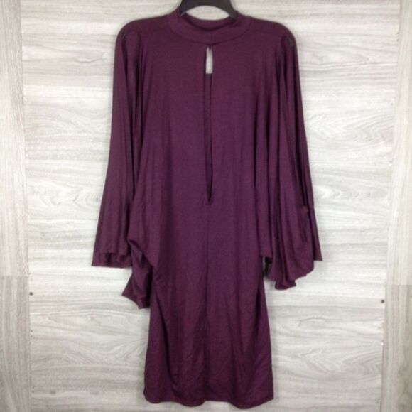 Go Couture purple Split Flutter Sleeve Dress size XL - Picture 4 of 6